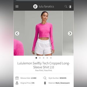 Swiftly Tech Cropped Long-Sleeve Swiftly Shirt